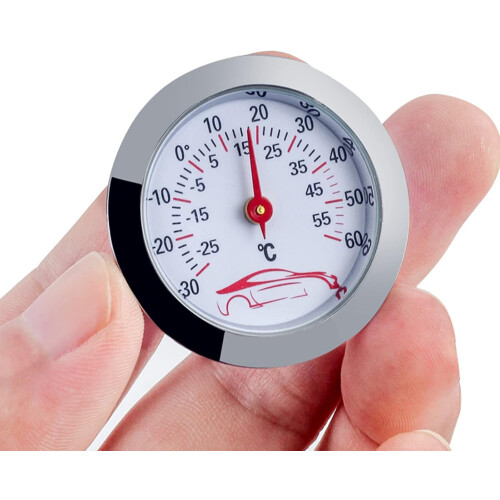 Type Analog Car Thermometer 43mm Round Dial -30 to 60C Temperature Meter 1