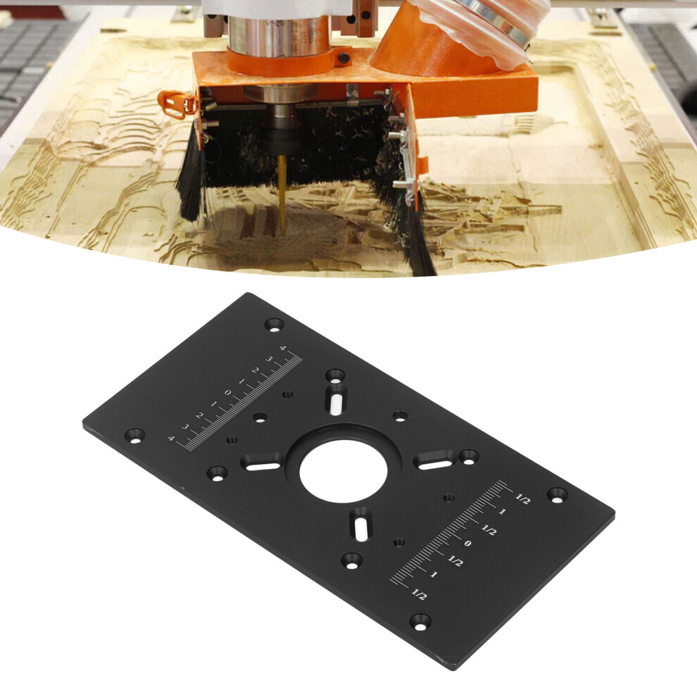 Aluminum Alloy Router Table Insert Plate With Dual Scales For Precision 4681352991053