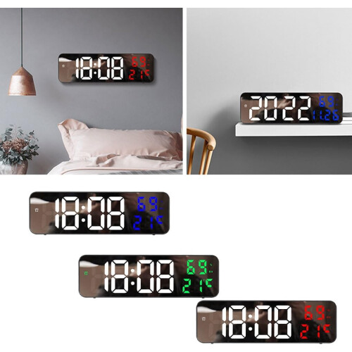 Large LED Digital Timer Two Power Options Automatic Dimming Wall Mount Or Desktop ABS 15 Large Display Black White Red 2