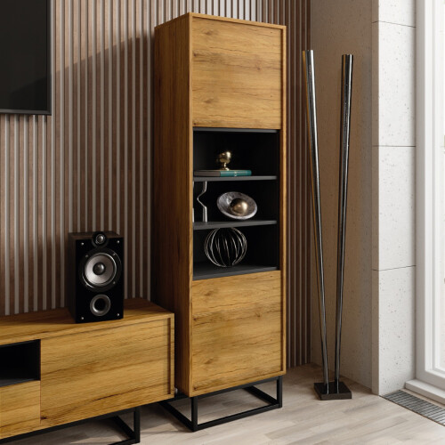 Creative Furniture Harmony Loft 175cm Display Cabinet - Oak 2