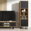 Creative Furniture Harmony Loft 175cm Display Cabinet - Oak & Black 4