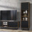 Creative Furniture Harmony Loft 175cm Display Cabinet - Rustic & Black 3