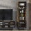 Creative Furniture Harmony Loft 175cm Display Cabinet - Rustic & Black 4