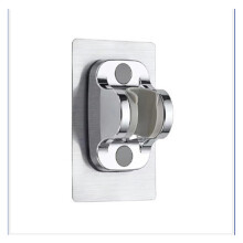 Shower Head Holder Adjustable, Wall-Mounted Self-Adhesive Bracket, 1pc, Silver, Fits Handheld Showerheads