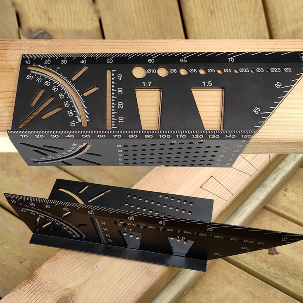 Angle Ruler For Woodworking With Drill Hole Positioning And Abs Plastic Construction For Consistent Results 9393856233359
