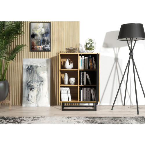 Creative Furniture Elysian Loft 100cm Sideboard - Oak & Black 2