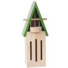 Butterfly House With Feeder Wooden 3.5x3.5x12in Outdoor Decorative Butterfly Habitat For Yard Garden