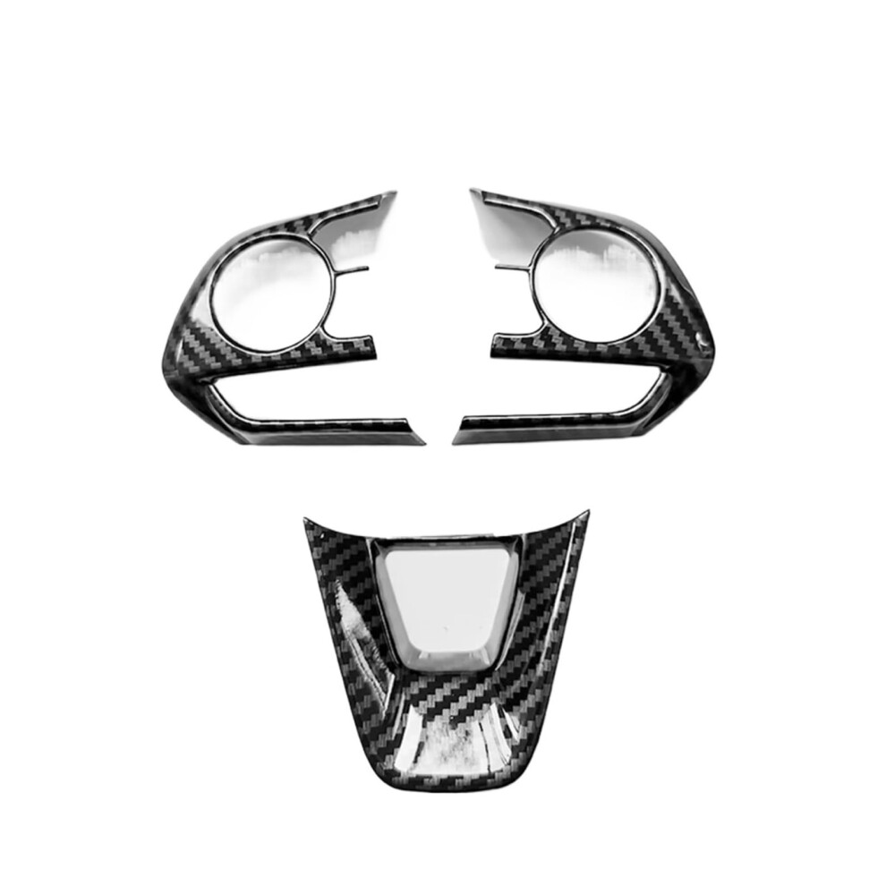 Car Steering Wheel Button Trim Cover Sticker For Toyota Rav4 Xa50 And Corolla E210 Hybrid 2019-2024 Carbon Fiber 9084446330724