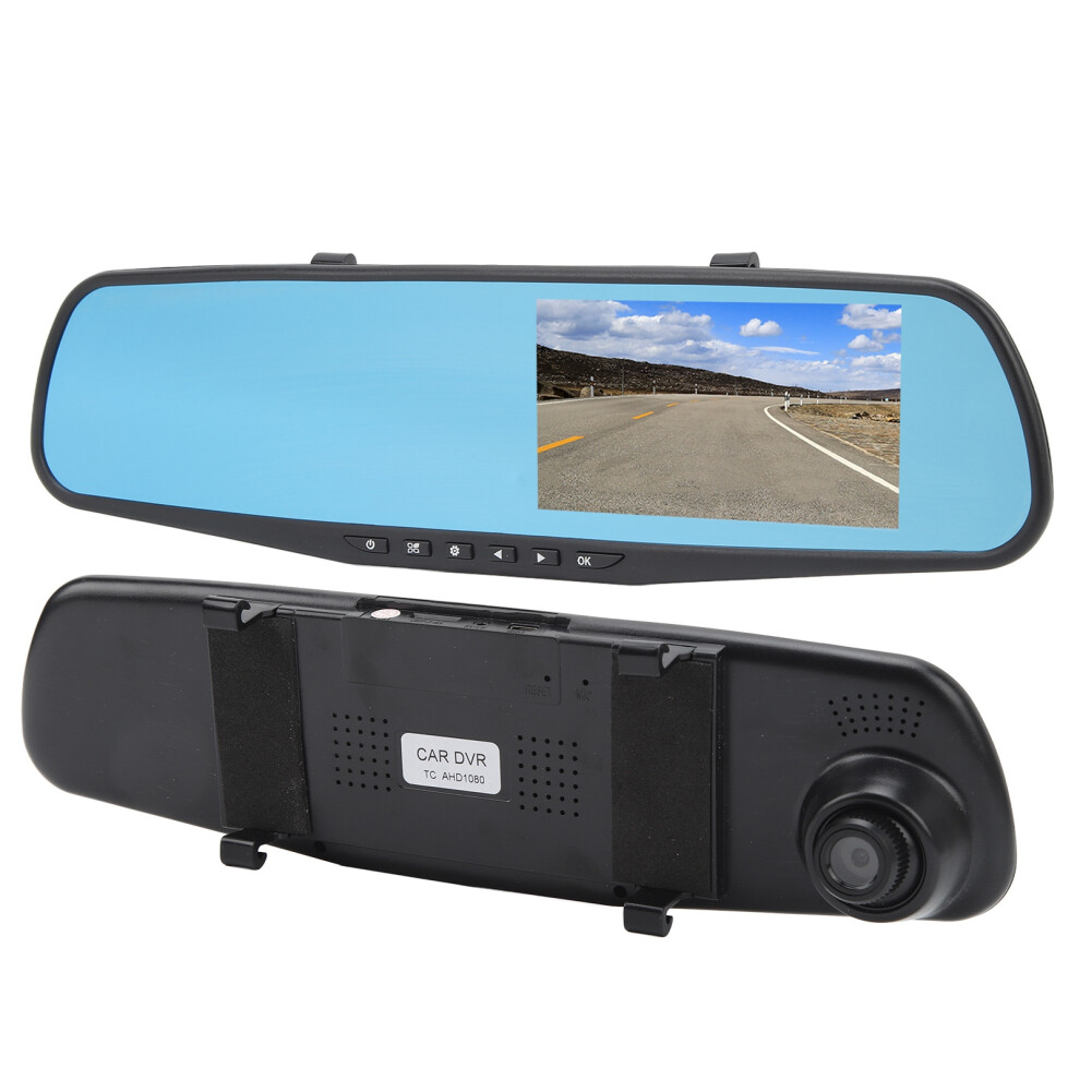 4.3" Hd Dual Lens Mirror Dash Cam 1080P 16/32/64Gb Storage 8461353004930