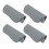 4Pcs Heat Resistant Silicone Straightener Mats Gray Rectangular Flat Iron Pad 14