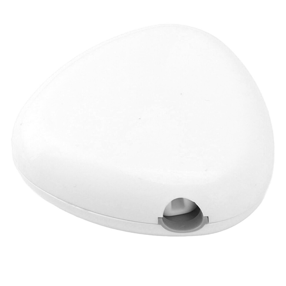 White Travel Toothbrush Holder With Sanitizer - Compact & Rechargeable