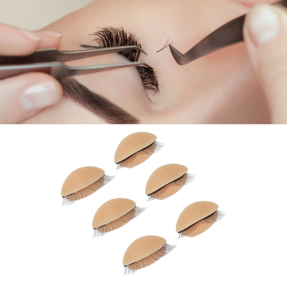 Silicone Practice Eyelids for Mannequin Head with Realistic Lashes