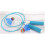 Kinder-Badmintonset, großes Netz, Komfortgriff, Blau 9