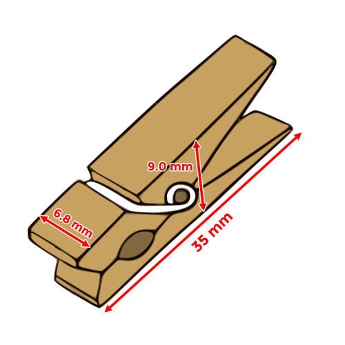 Conjunto de 500 pequenos prendedores de roupa (3,5 cm) 1