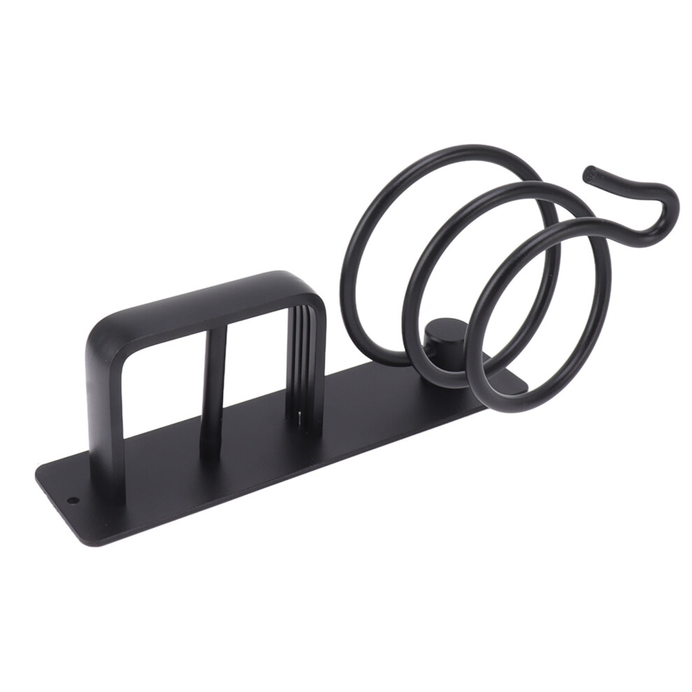 Wall Mounted Aluminum Hair Dryer Holder, Rust-Proof, Space-Saving Black-image-OPC-PKZ7JKY-NEW