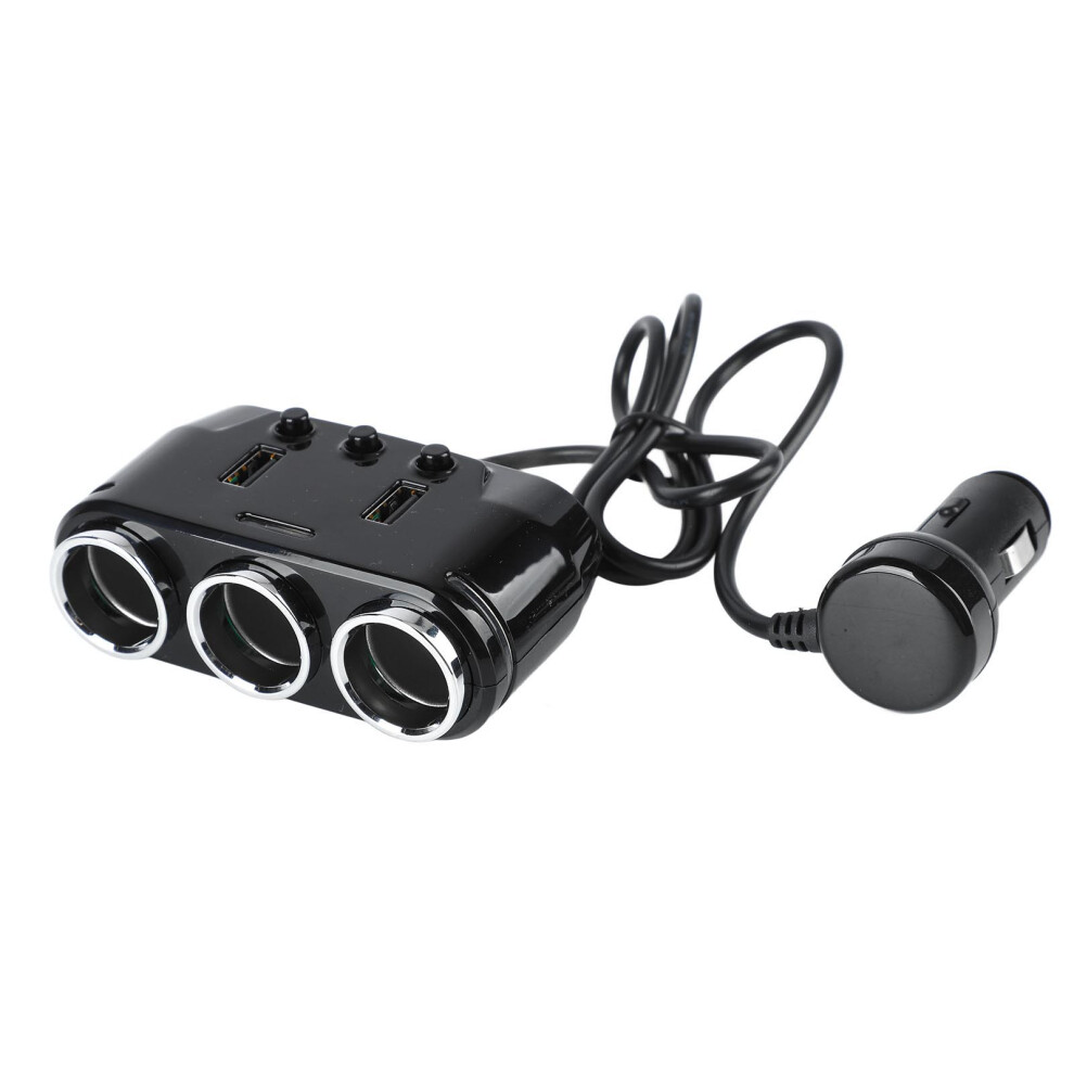 Dc12v-24V Car Cigarette Lighter Splitter - 3 Sockets, Durable, Compact 7681353036057