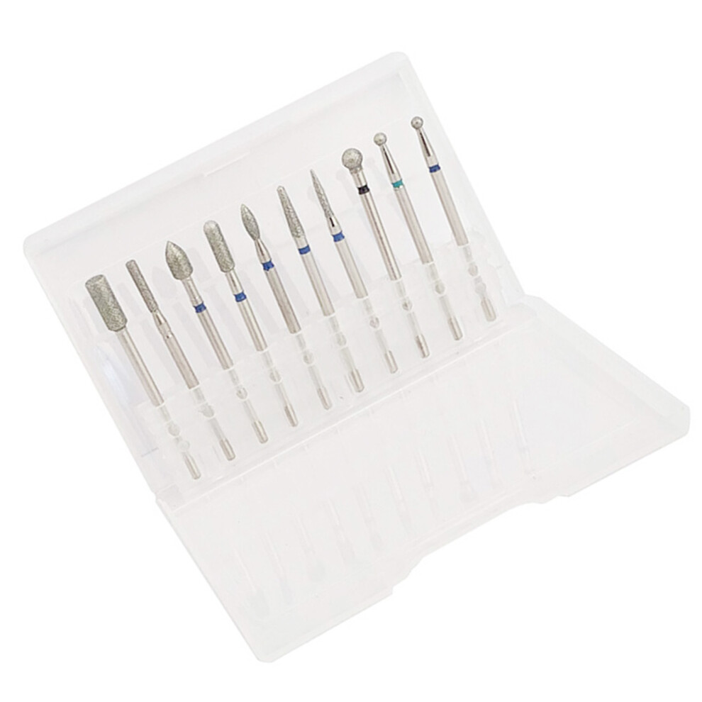 10pcs Nail Drill Bit Set for Home Salon Emery & Cuticle Remover Zh3