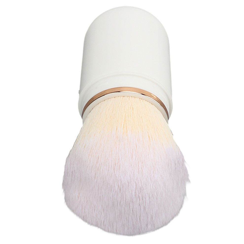 White Retractable Nail Brush With Thickened Die Cast Soft Bristles