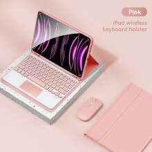 Drahtlose Bluetooth-Tastatur mit PU-Lederhülle für 10,9-Zoll-Tablets, 180MA, Schwarz/Rosa/Farben