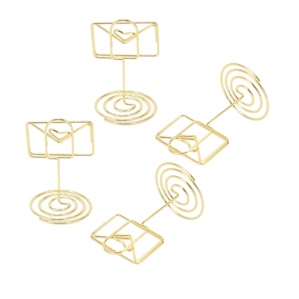 20pcs Gold Iron Table Number Holders - Cute Envelope Shape, Rust Protection-image-OPC-PKZ7KQJ-NEW