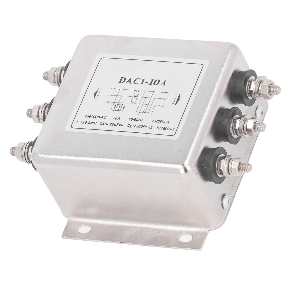 High Performance Emi Filter 3 Phase 3 Wire Ac250v 440V Noise Suppression 8441353042835