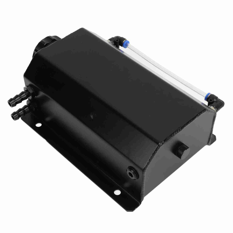 Universal 2L Radiator Coolant Overflow Tank Aluminium Body Black 8791353045931