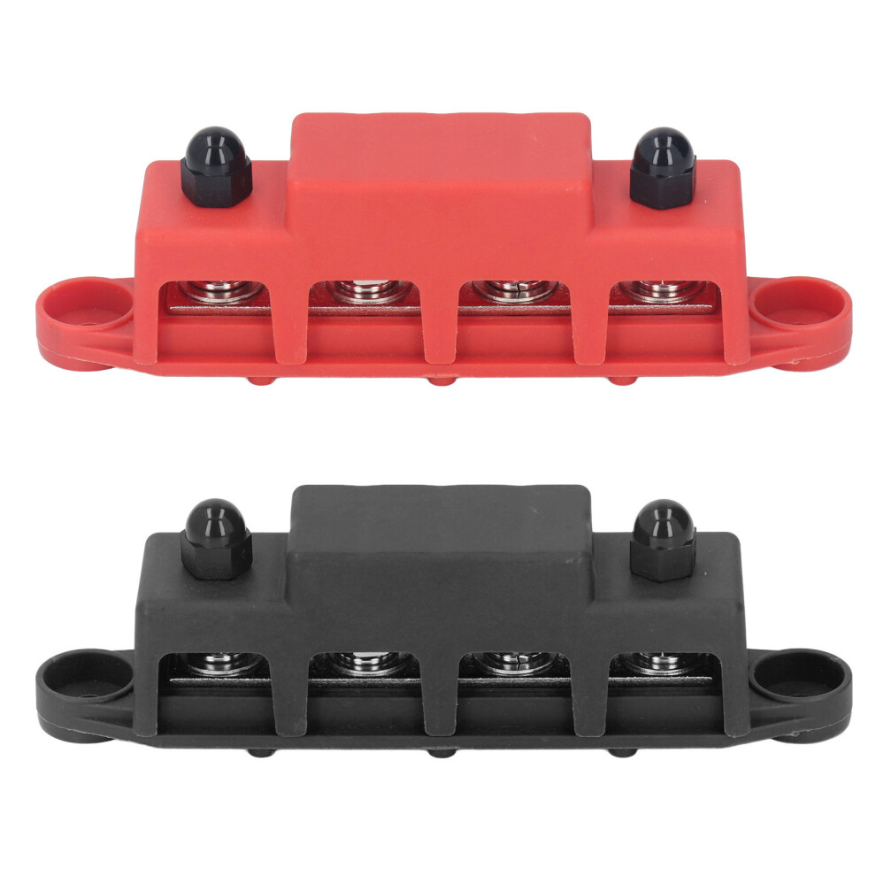 2Pcs Power Distribution Block M8 Screw 4 Terminal Bus Bar 48V 250A For Vehicles 5011353046190