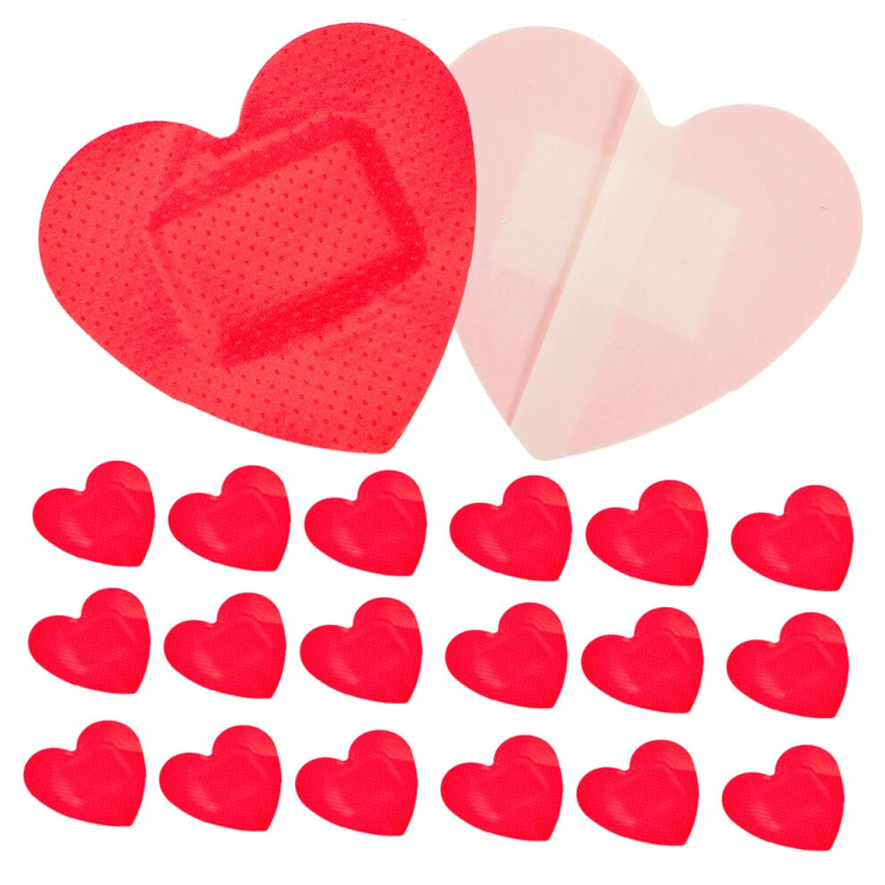Heart Shaped Wound Bandages, 100pcs, Breathable Adhesive Patches, Flexible Skin-Safe Wound Care For Bleeding Protection