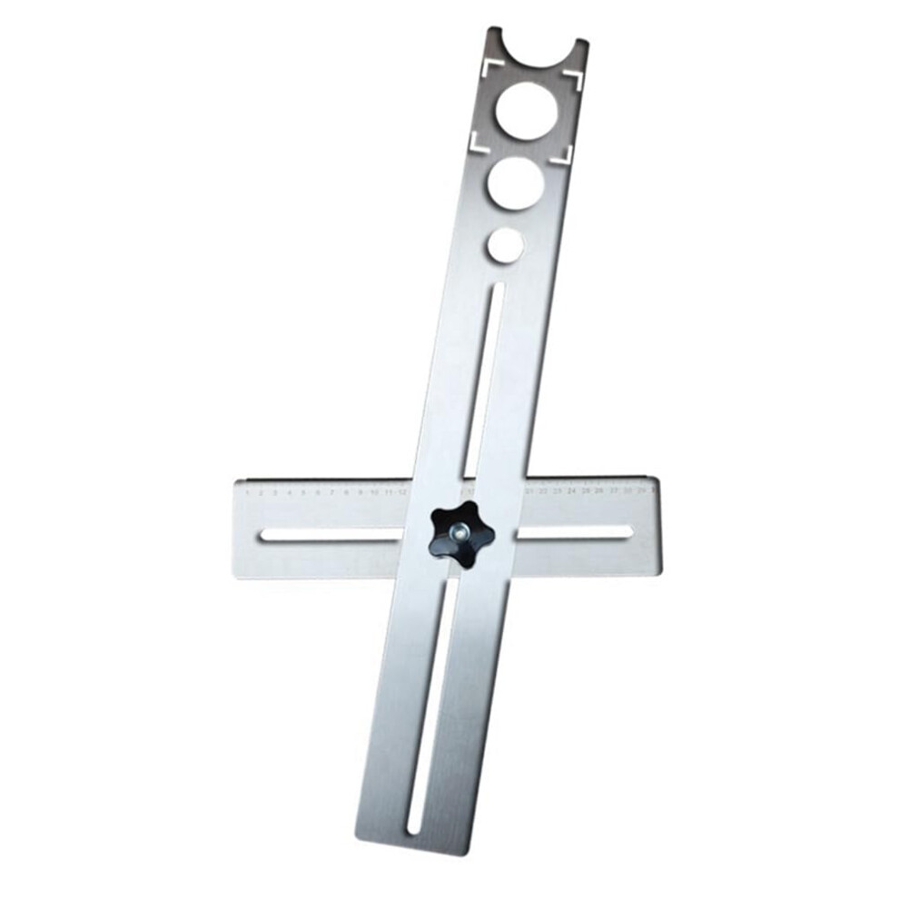 Multifunctional Universal Tile Hole Locator 40Cm Ruler 1Mm Thickness Drilling Tool For Tiles Easy Install 9393856235254