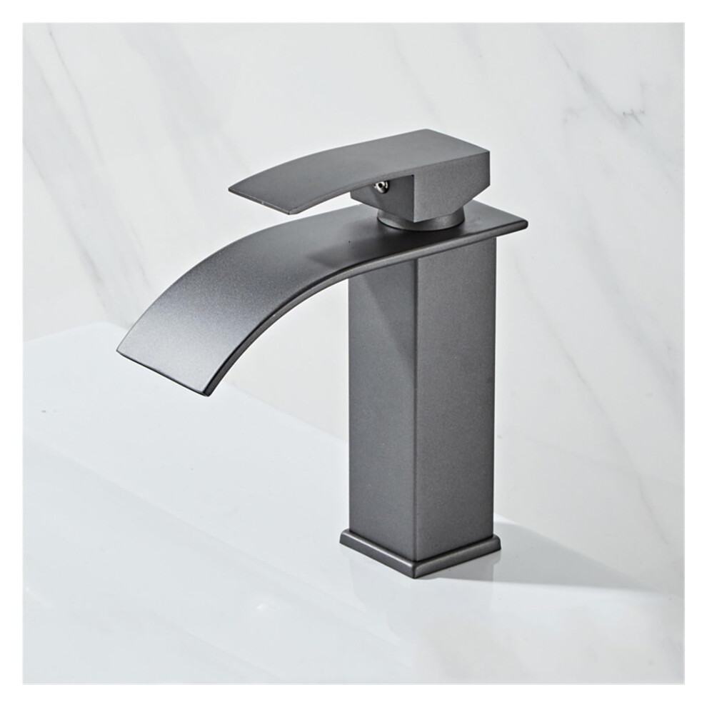 Gold Waterfall Bathroom Faucet Tall And Short Sink Mixer Chrome Gray Finish Easy Installation Modern Vanity Basin Spout 9016109323484