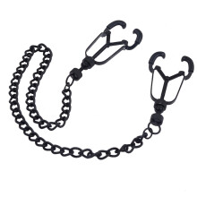 Squeeze and Tease Detachable Nipple Clamps Black For BDSM Play Detachable Clamp Set