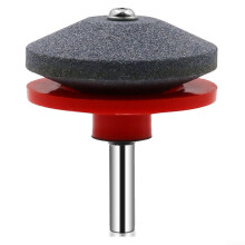 Lawn Mower Sharpener Grinding Wheel For Electric Drills Red Maintains Cutting Edges