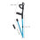 Foldable Blue Walking Cane with Adjustable Forearm Support, 465g 2