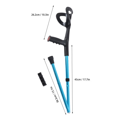 Foldable Blue Walking Cane with Adjustable Forearm Support, 465g 1