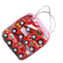 6-teiliges Set emaillierte Pull-Back-Autos, 50 g, Feuerwehrautos