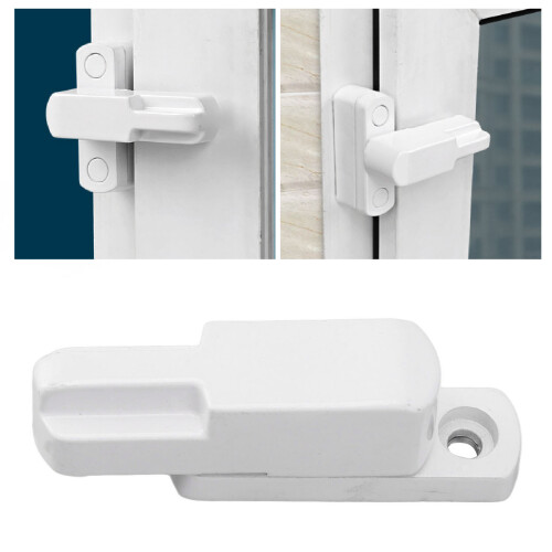Durable White T Shape Window Latch - Anti Theft Aluminum Security