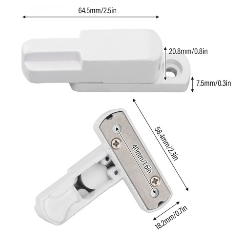 Durable White T Shape Window Latch - Anti Theft Aluminum Security 1