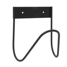 Schwerlast-Gartenschlauchhalter aus Edelstahl, Wandmontage, Schwarz