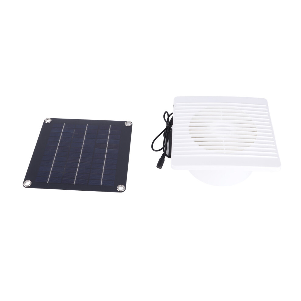 Solar Exhaust Fan 6 Inch 10W 12V Waterproof For Coop Shed Pet House 8481353069470