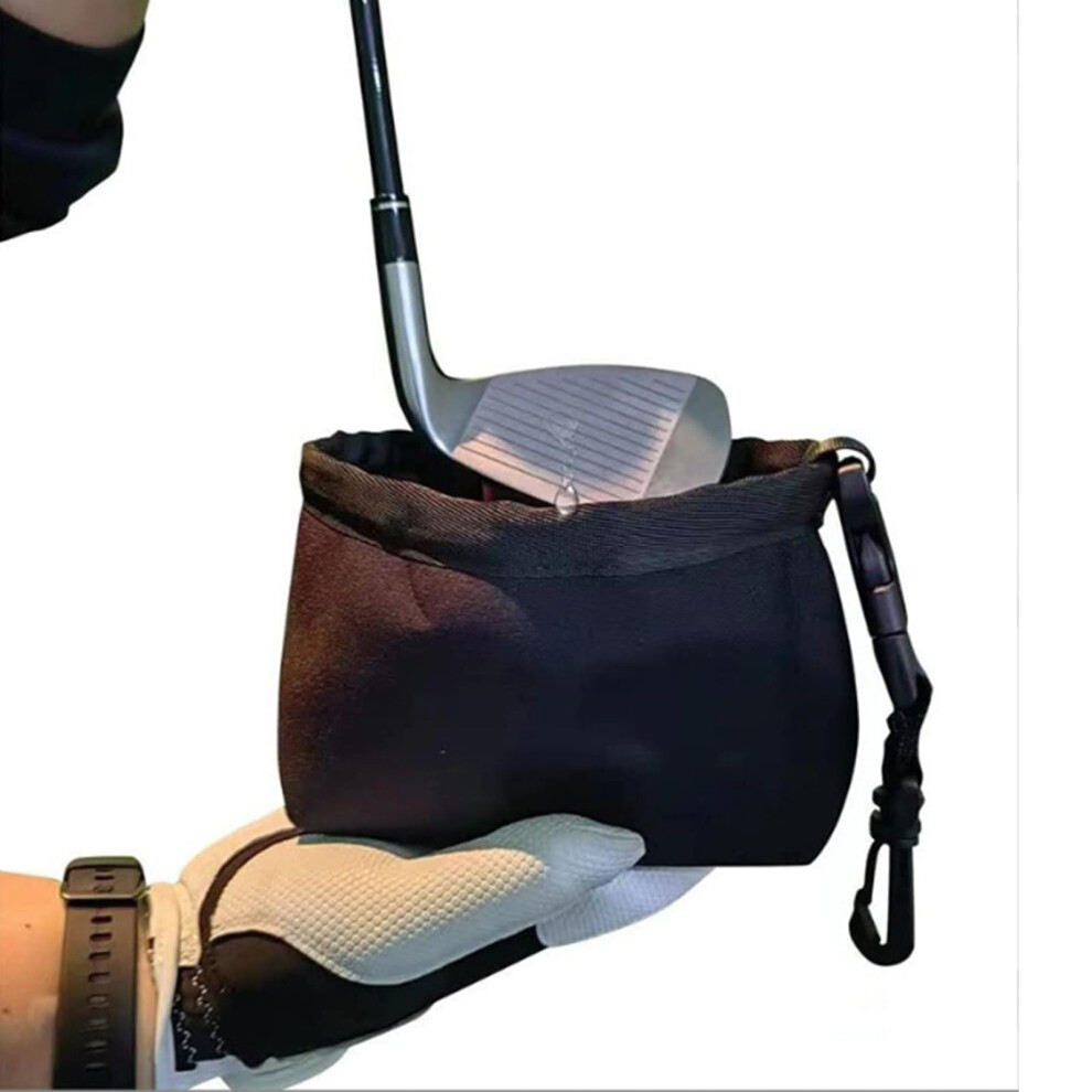 Golf Ball Cleaning Bag Portable Waterproof Black Golf Ball Cleaner Pouch Golf Club Cleaning Bag-image-OPC-PKZ7RYC-NEW