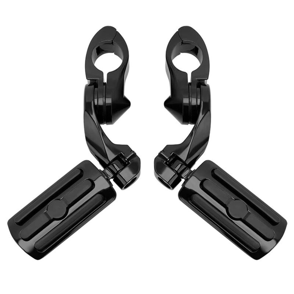 Motorcycle Footpegs Universal 1-1/4 In 32Mm For Harley Touring Foot Rest Mount Pegs With Clamp 9393856236435