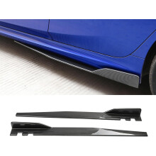 Side Skirts Body Kit Panel Splitter For Skoda Kamiq 2018-2024 Carbon Fiber Finish, Side Skirt Extension Lip