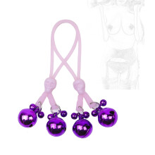 SM Adjustable Nipple Clamps Fetish Sex Toy, Metal Nipple Clamps, Breast Stimulation, Gold A Color, Lila Color, Size A
