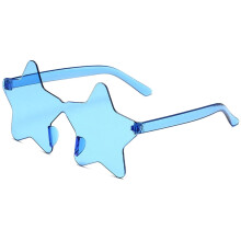 Party Glasses 20Pcs Star-Shaped Sunglasses For Girls Blue Outdoor Holiday Party Stage Show Classic Sun Glasses