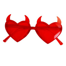 Devil Horn Heart Photo Frame Prop For Teens Girls Party Decor Plastic Frame One Size