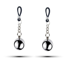 Nipple Clamps, 2-Piece Non-Piercing Metal Breasts Clips for Women, Sex Toy, Silver