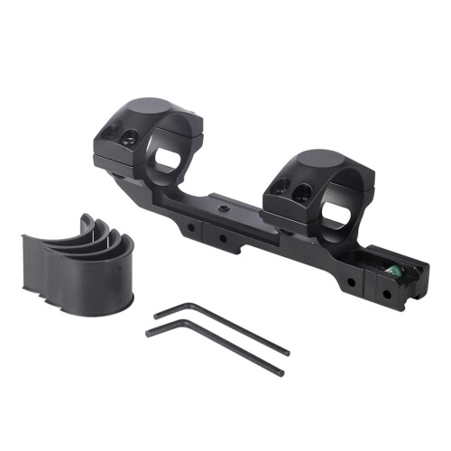 Cantilever Scope Mount 30/25.4 Horizontal Tube Offset Dual Ring One-Piece Extended Bracket
