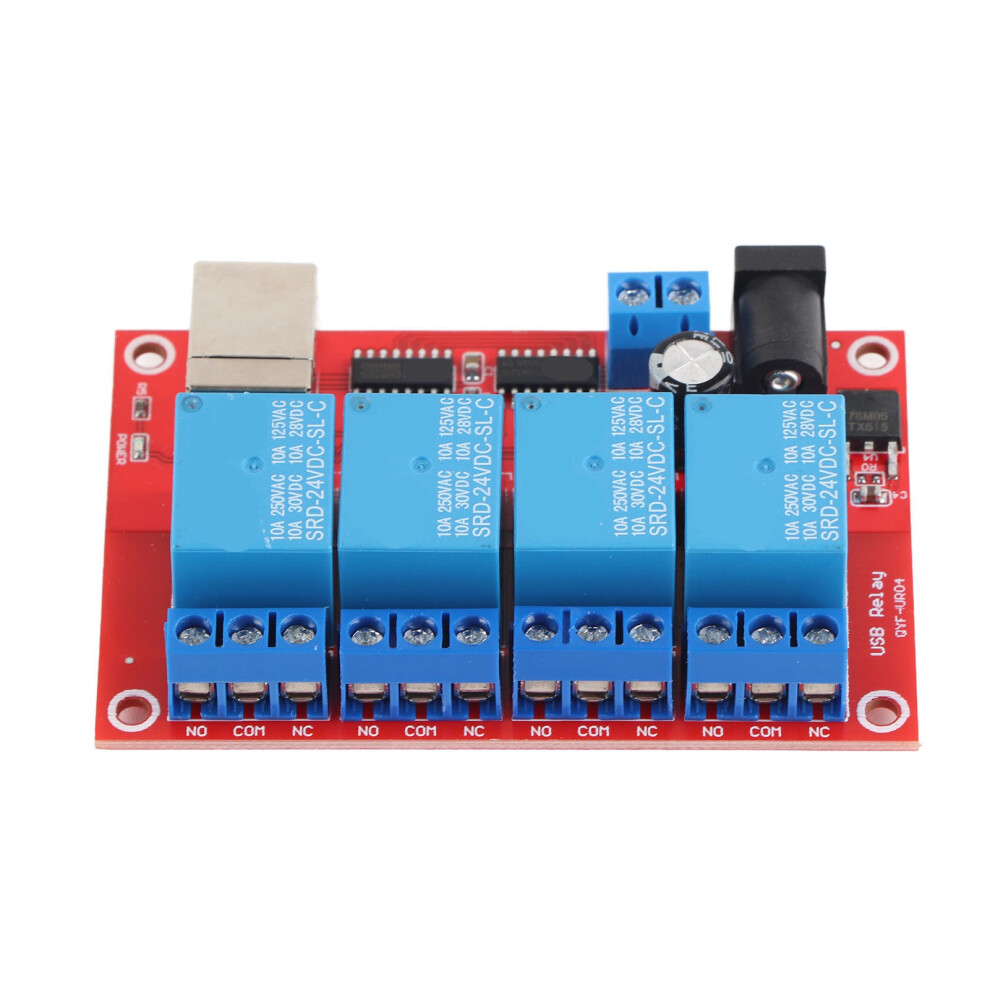 4 Channel Usb Relay Module 24V 10A Pcb For Embedded Control 7901353082947
