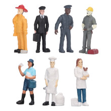 7 Stück umweltfreundliche, buntfarbige PVC-Personenfiguren, Arbeitscharaktere Spielzeug