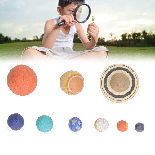 Interactive Solar System Model for Kids with 9 PVC Planet Figures